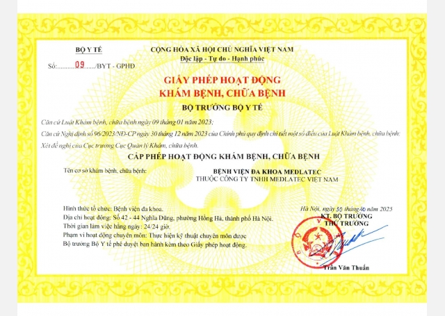 Giấy phép hoạt động cơ sở 41-44 Nghĩa Dũng